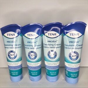 TENA ProSkin Rinse Free Cleansing Moisturizing 3 in 1 Cream LOT OF 4